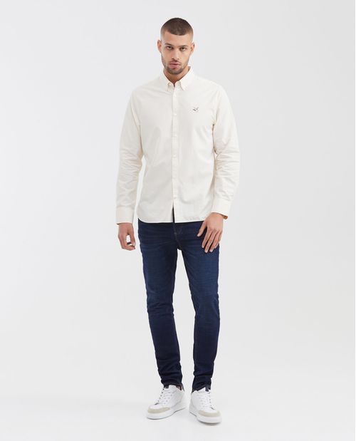 Jean Súper Slim Fit Tiro Bajo Bota Super Slim Azul Ultra Oscuro para Hombre