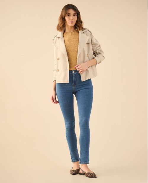 Jean Slim tiro alto para mujer
