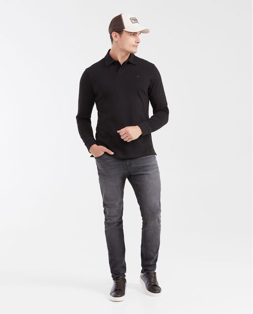 Camiseta Polo Classic Fit en Jersey Pesado para Hombre