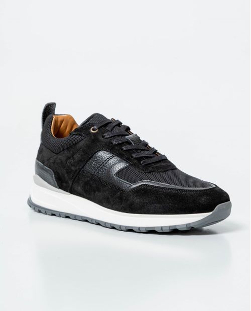 Tenis Tipo Runner en Textil y Cuero para Hombre