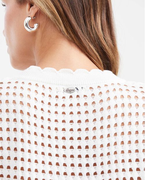 Camiseta Tejida con Manga Corta para Mujer