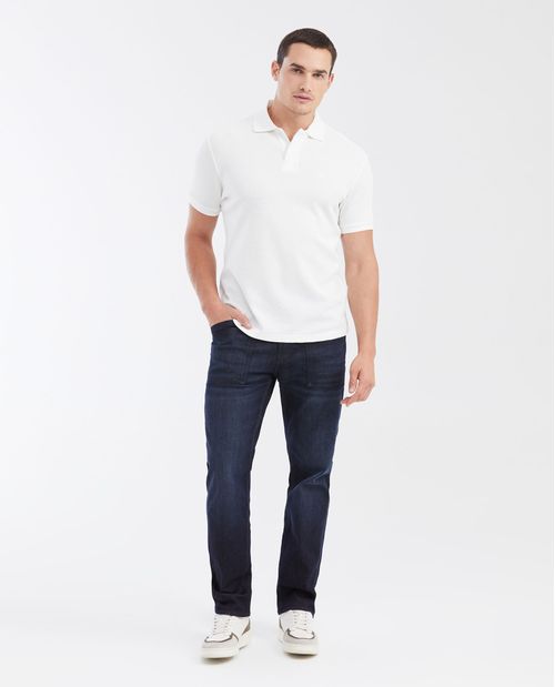 Bermuda en Denim Straight Fit Azul Medio para Hombre