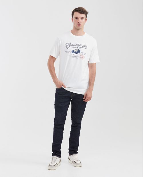Camiseta Masculina de Manga Corta en 100% Algodón