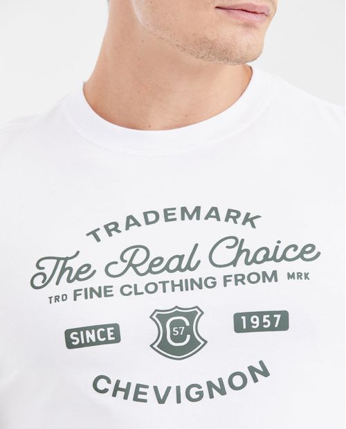 Camiseta Slim Fit Estampada Cuello Redondo para Hombre