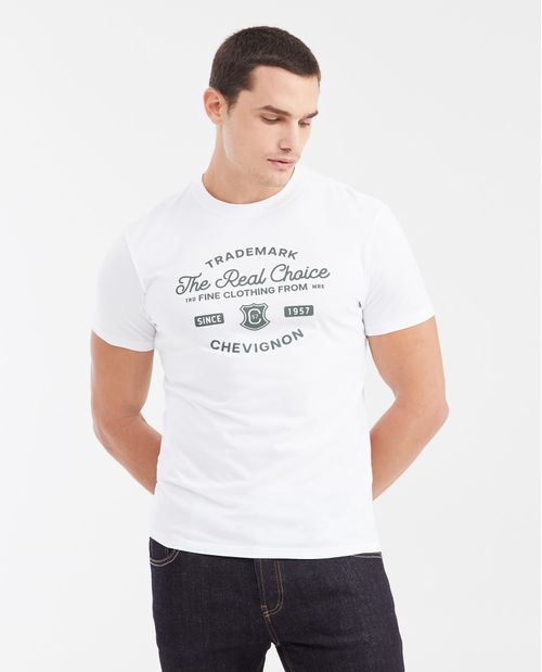 Camiseta Slim Fit Estampada Cuello Redondo para Hombre