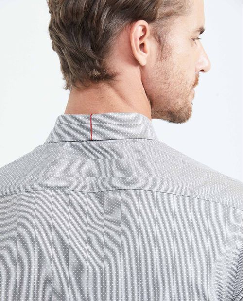 Camisa Premium Manga Larga con Estampado de Rayas para Hombre