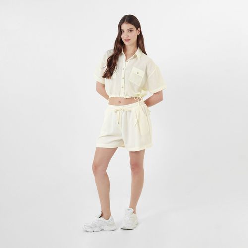 Blusa Cuello Camisero Manga Corta
