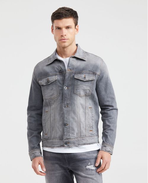 Chaqueta en Denim Gris para Hombre