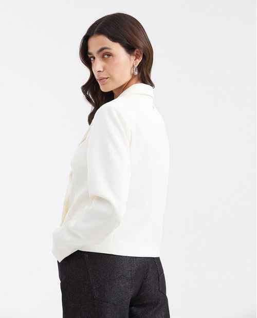 Blazer con Textura Corrugada para Mujer