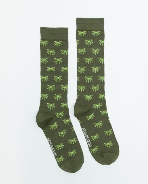 Medias Largas con Diseño de Palmeras para Hombre