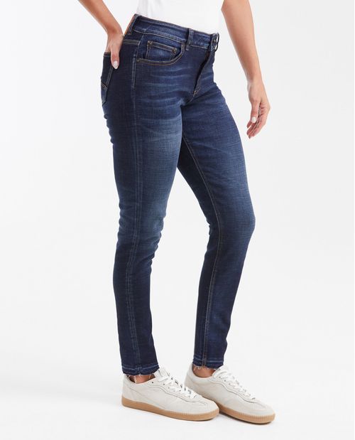 Jean High Rise Bota Slim Azul Ultra Oscuro para Mujer