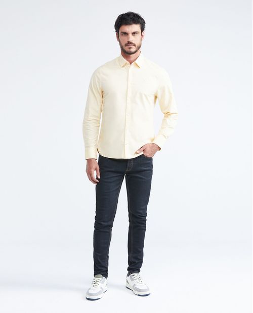 Camisa Manga Larga Algodón Masculina