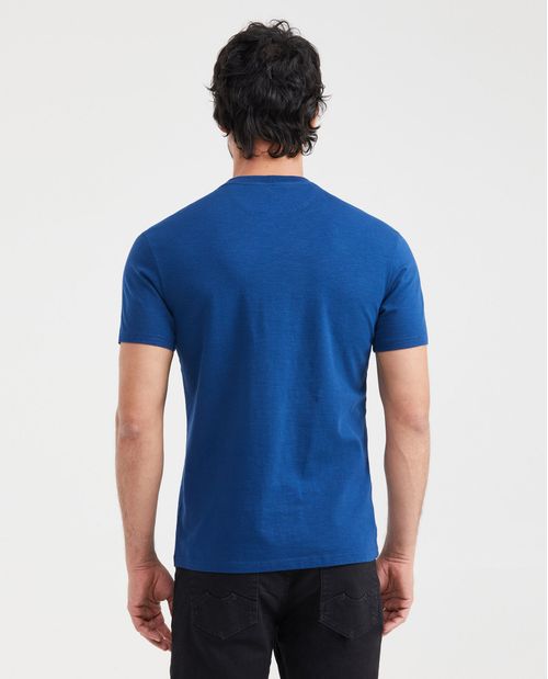 Camiseta Slim Fit Cuello Redondo con Bordado para Hombre
