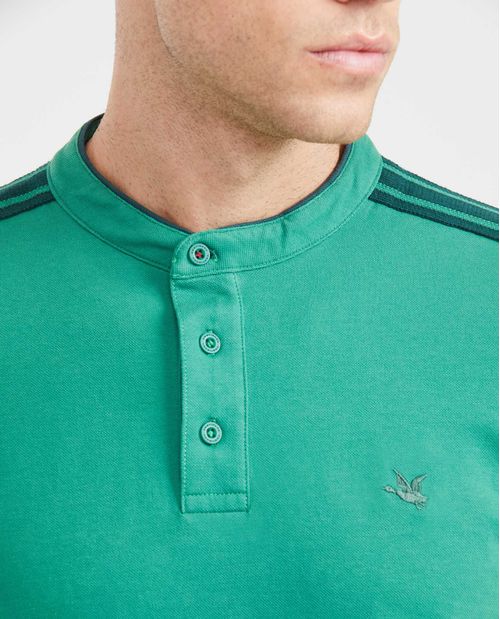 Camiseta Polo Slim Fit Cuello Nerú para Hombre