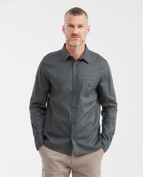 Camisa Slim Fit Manga Larga en Oxford Liviano 100% Algodón para Hombre