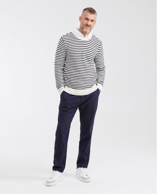 Suéter Tejido con Cuello Redondo para Hombre