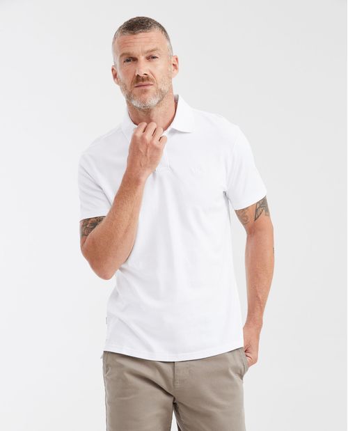 Camiseta Polo Slim Fit Manga con Ruedo Tradicional para Hombre