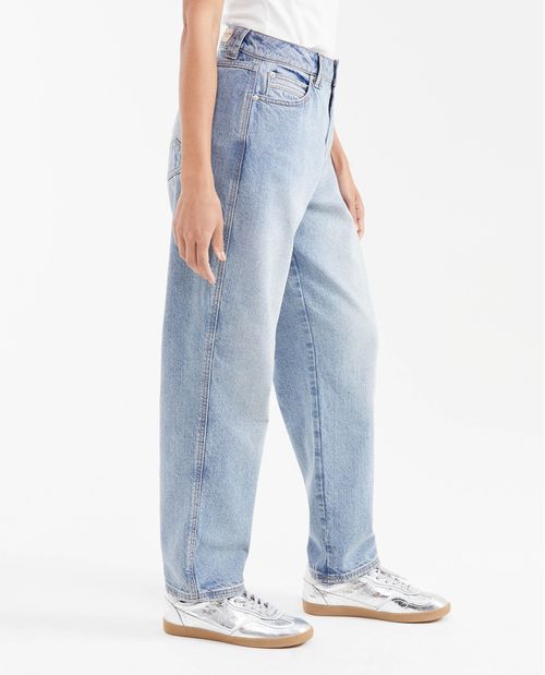 Jean Ballon Fit High Rise Boot Cut Azul Medio para Mujer