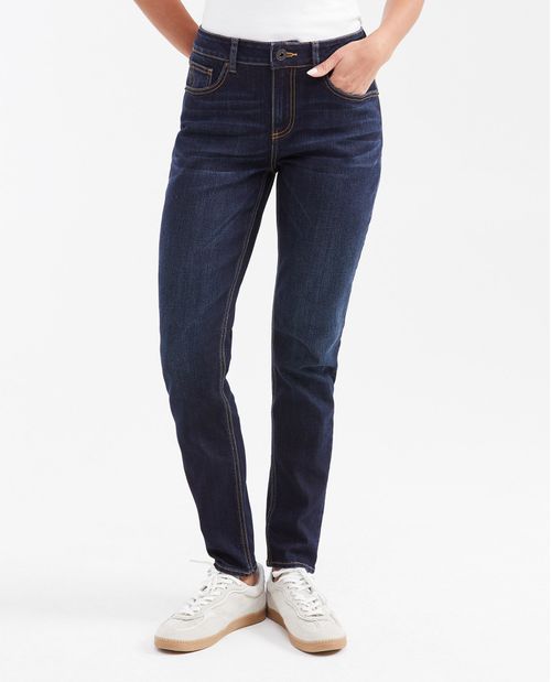 Jean Super High Rise Bota Slim Azul Oscuro para Mujer