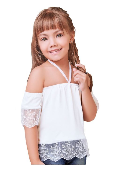 Blusa Bebe Para Niña MP -Blanco