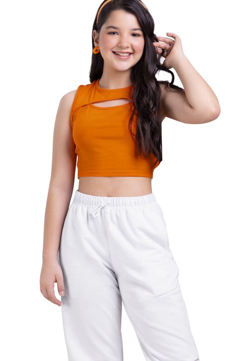 Blusa Infantil Femenino Naranja Mp 3201