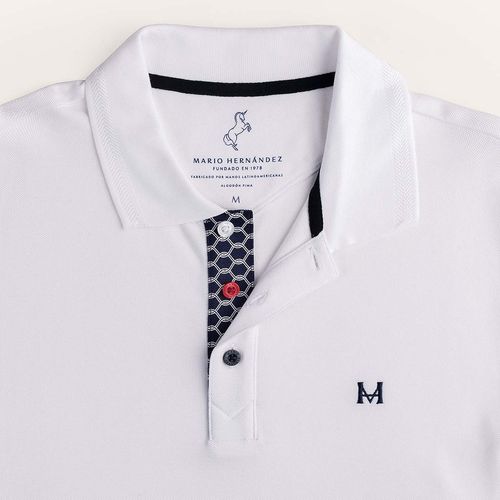 Camiseta Polo Emblema Blanco Tierra Arriba
