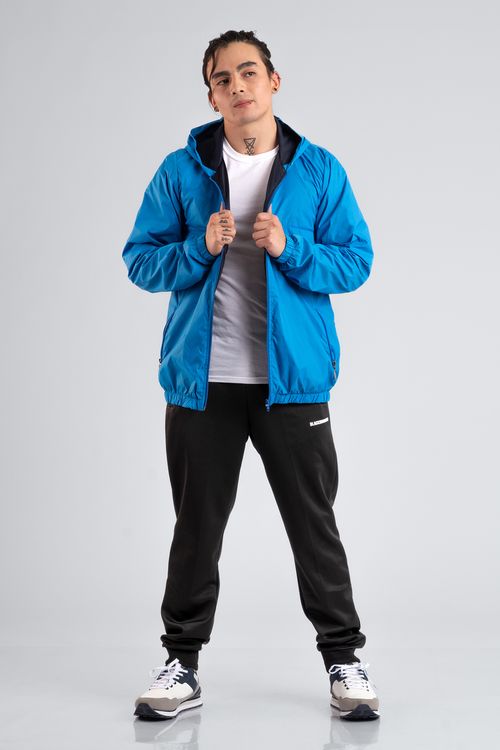 Chaqueta Rompevientos Forrada Hombre Verde JH02