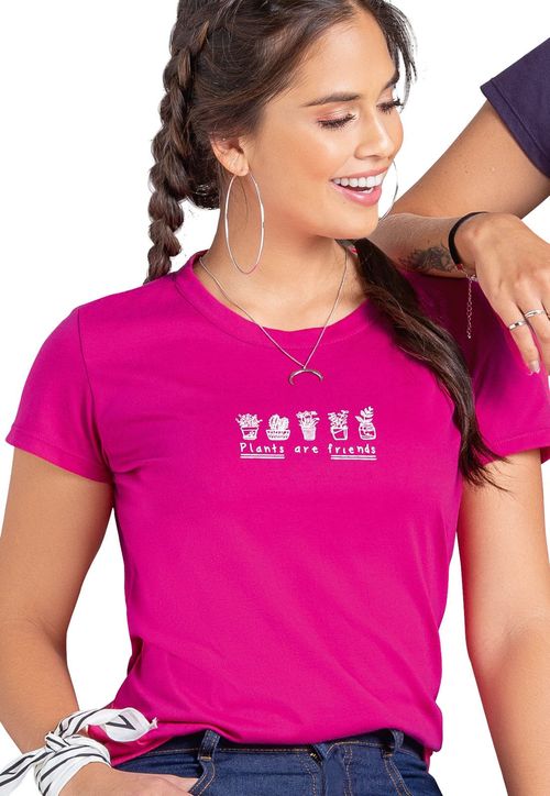 Camiseta Juvenil Femenino Fucsia Atypical