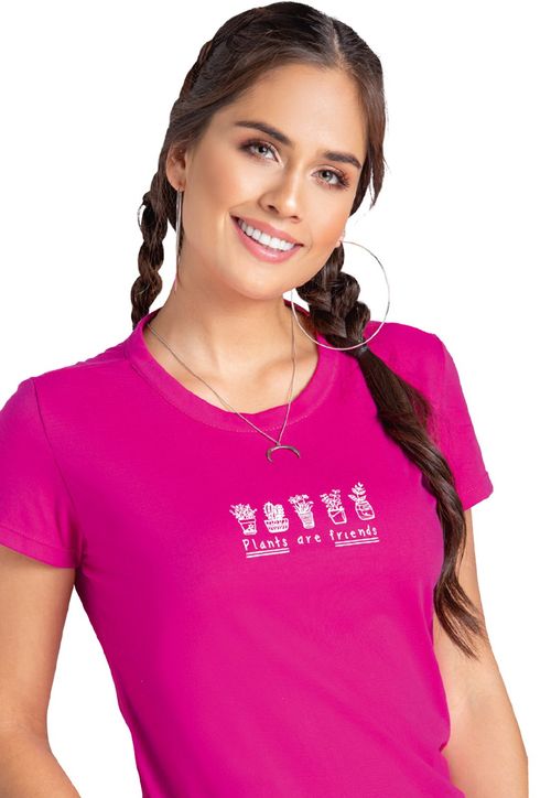 Camiseta Juvenil Femenino Fucsia Atypical