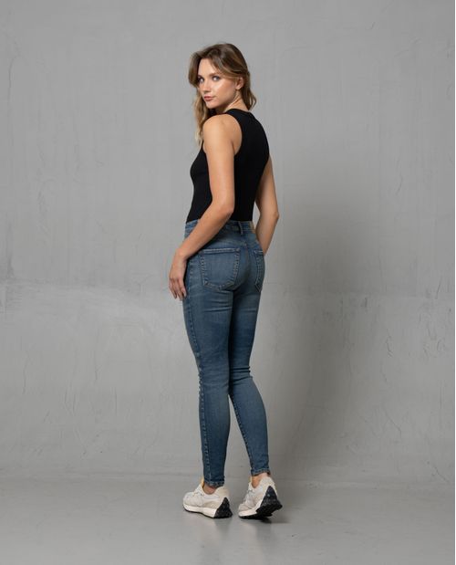 Jean Skinny de tiro alto para mujer