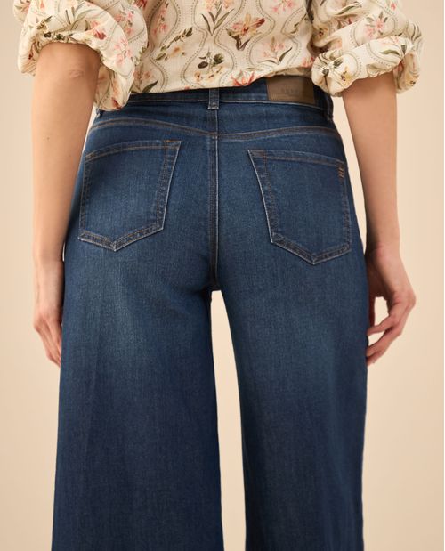 Jean Wide Leg tono oscuro para mujer