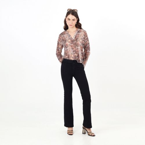 Blusa Cuello V Manga Larga