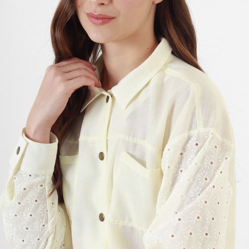 Chaqueta Cuello Camisero Manga Larga
