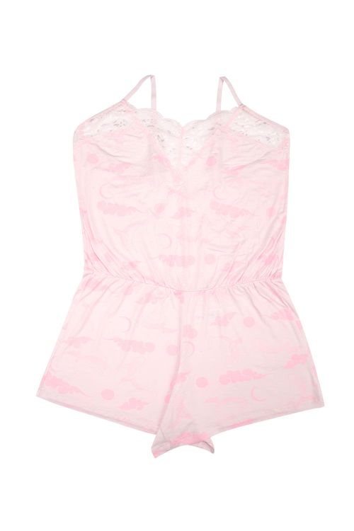 Pijama tipo enterizo corto confeccionado en algodón