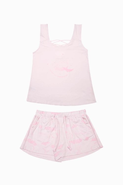 Conjunto pijama elaborada en algodón