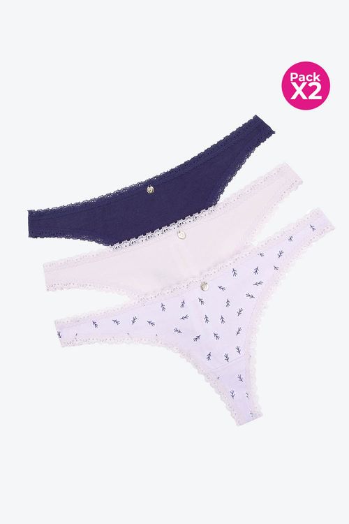 Panty tipo brasilera paquete x3 en algodón
