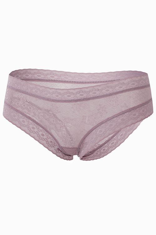 Panty tipo hipster confeccionado en malla paquete x2
