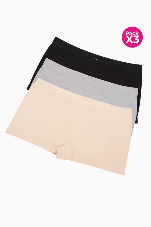 Panty bóxer tecnologia seamless paquetería x3
