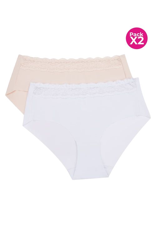 Panty tipo clasico paquete x2 en microfibra