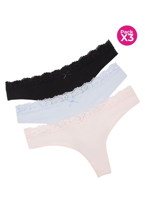 Panty tipo brasilera paquete x3 para adolecente