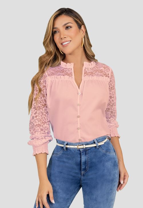 Blusa Mujer Rosa Polvo Mp 110698