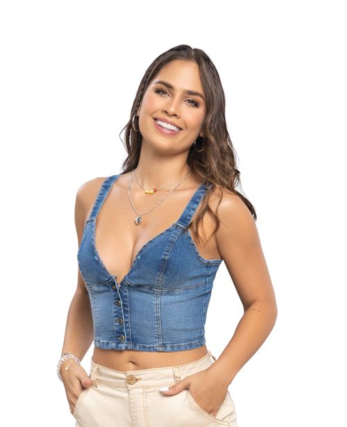 Blusa Mujer Azul Atypical 3466