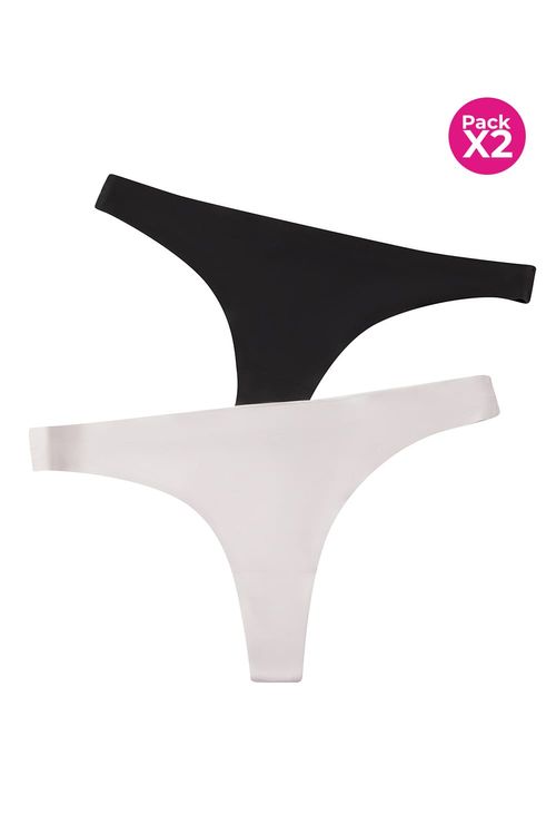 Panty tipo brasilera paquete x2 en microfibra