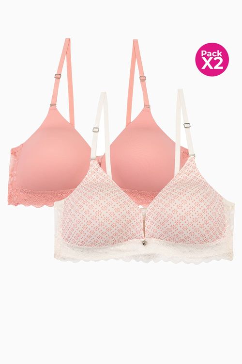 Brasier triangular paquete x2 en algodon