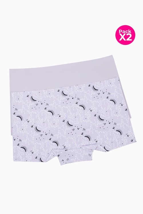 Boxer en corte laser y microfibra paquete x2
