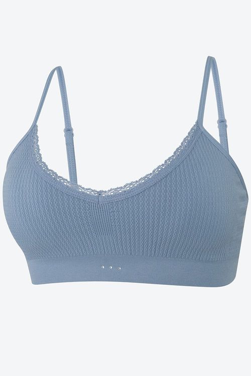 Top seamless tirantes delgados textura espiga x2 unidades