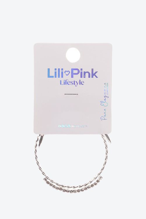 Pulsera plateada con brillo