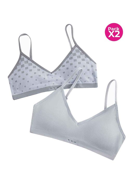 Top con copa teens paquete x2 tecnologia seamless