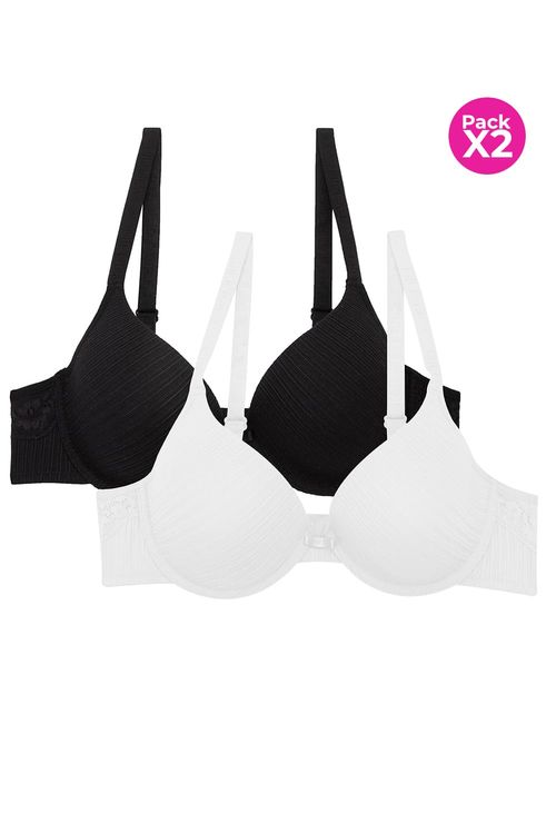Brasier en algodón paquete x2 tipo 3/4