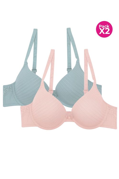Brasier en algodón paquete x2 tipo 3/4